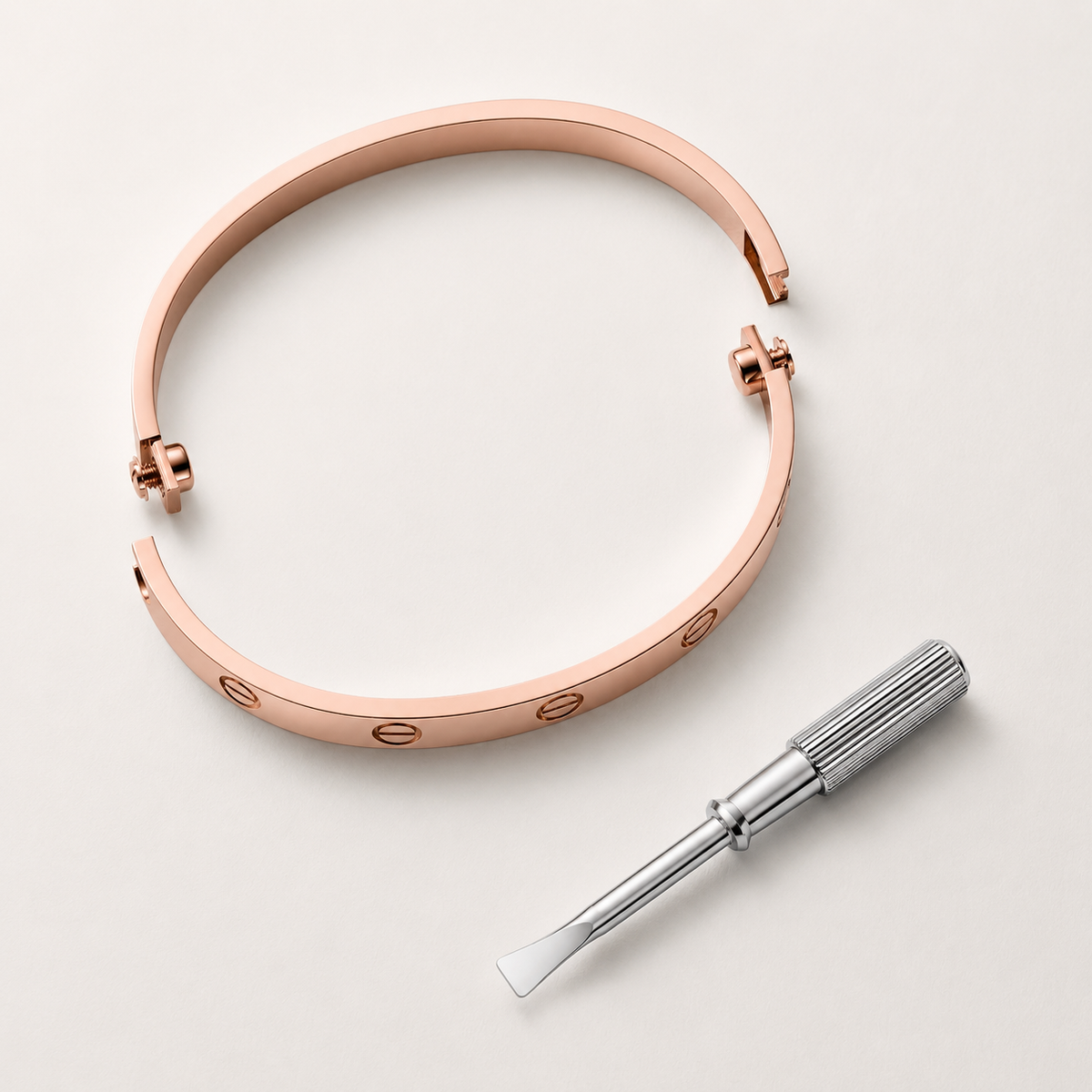 Brazalete mediano de acero inoxidable Clásico de 5cm