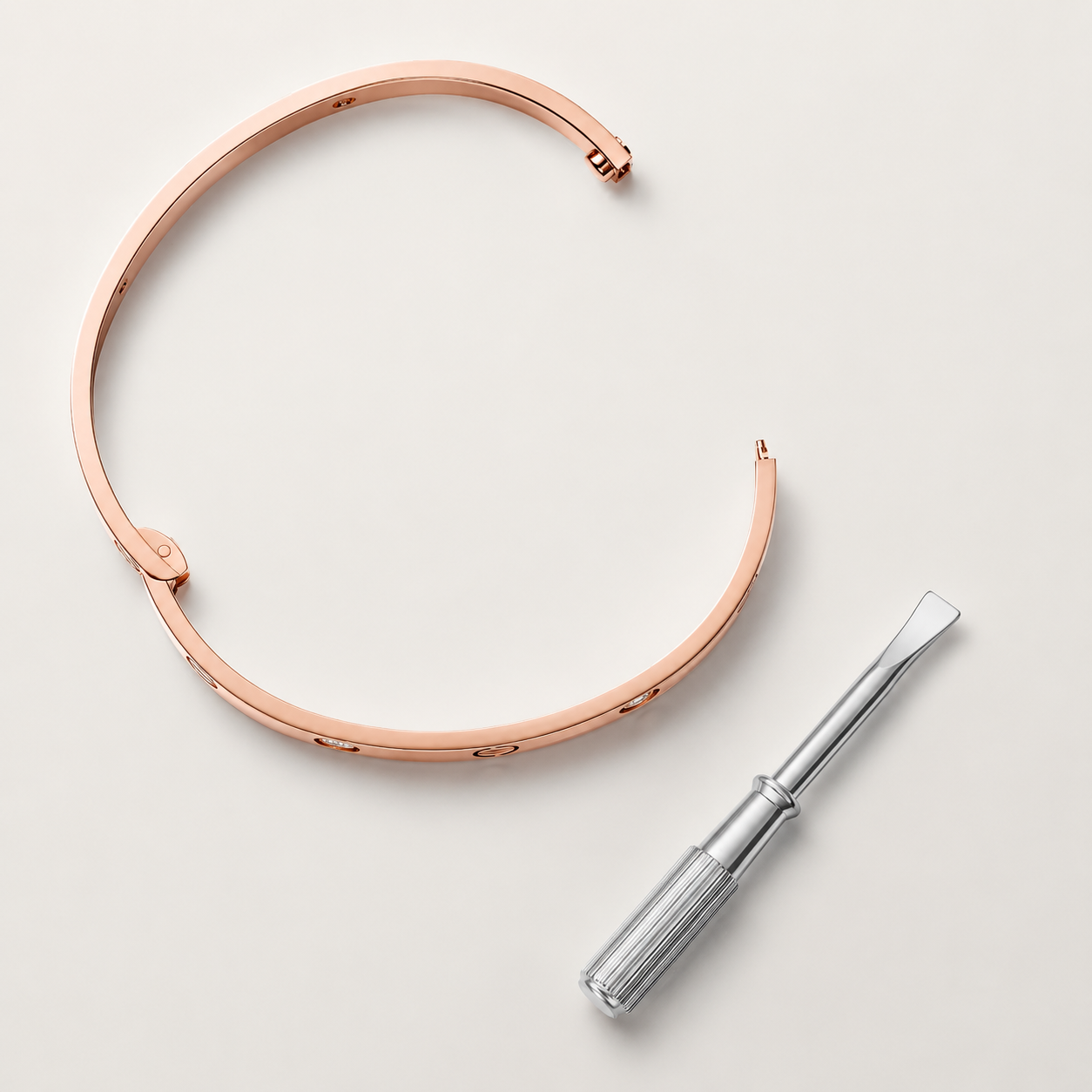 Pulsera tamaño clásico Rosado Acero quirúrgico (X5A)