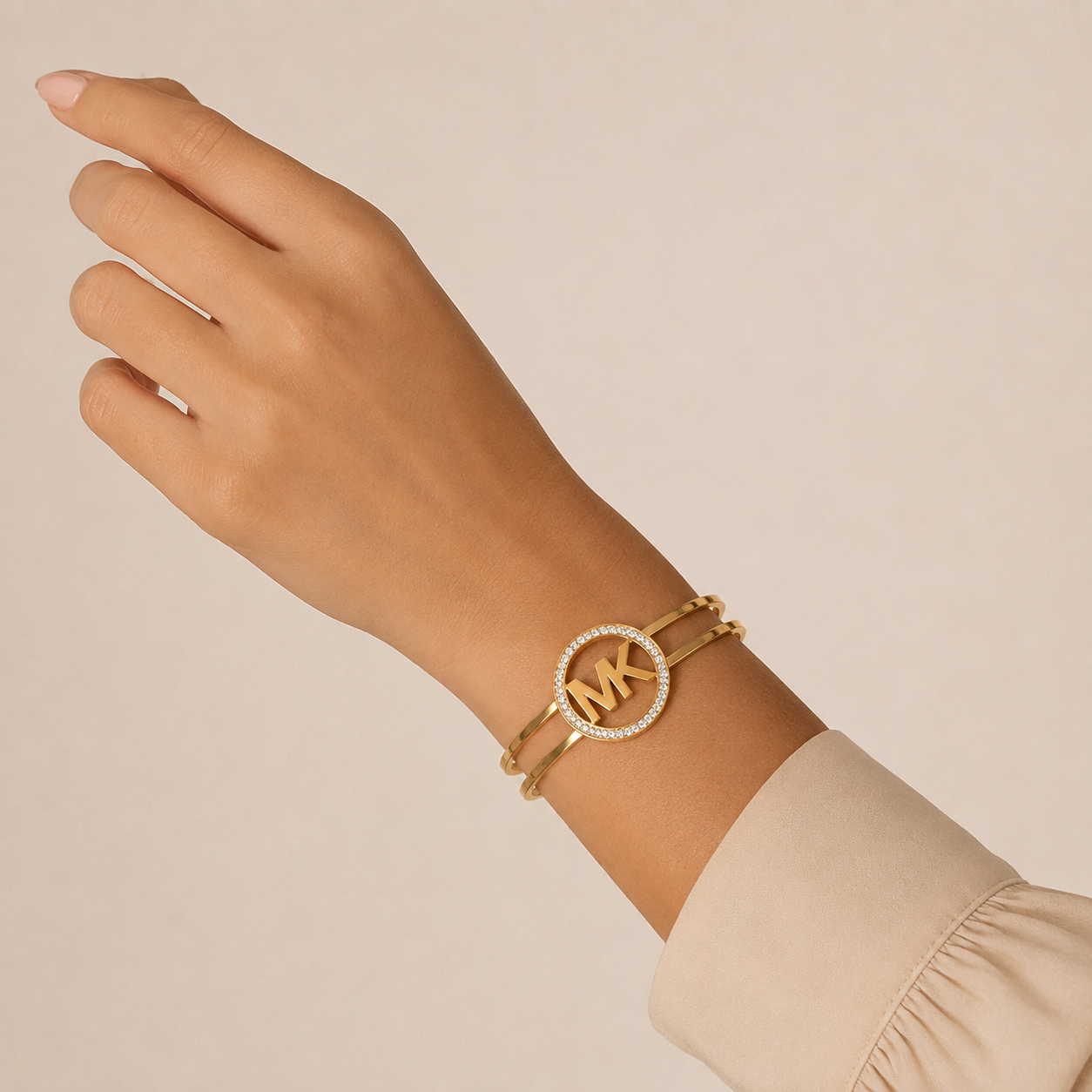 Brazalete de acero inoxidable Dorado de 6cm (88-60)