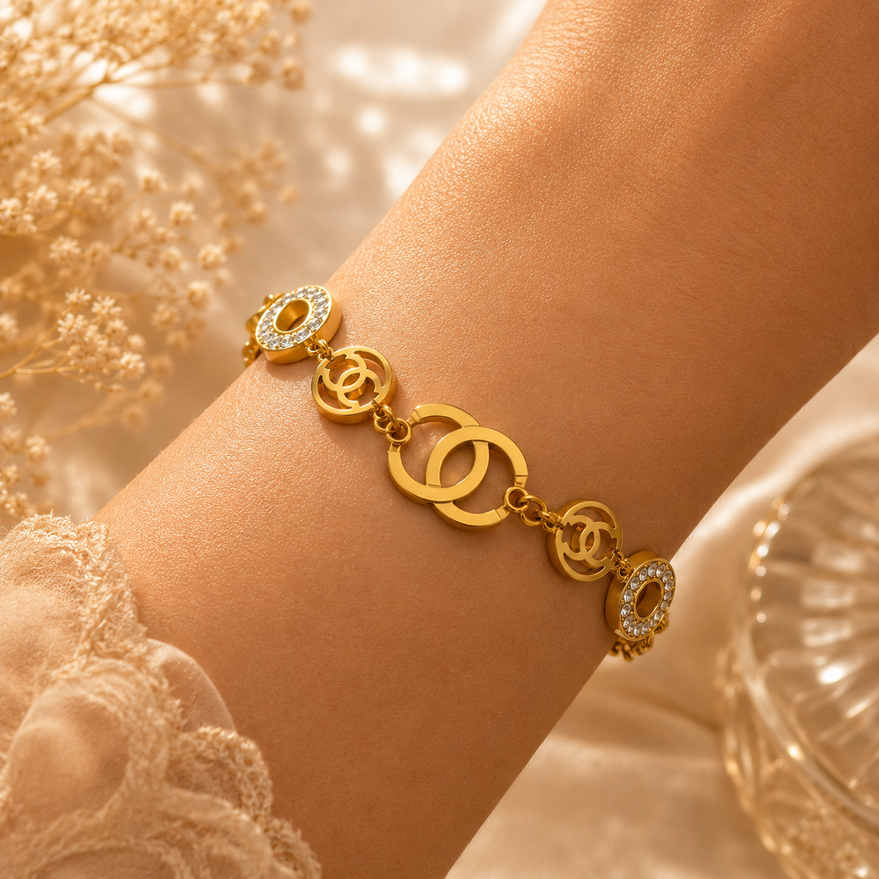Pulsera de acero inoxidable ajustable (88-2)