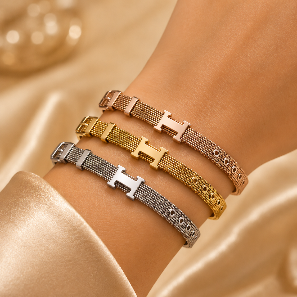 Brazalete de acero inoxidable (88-78)