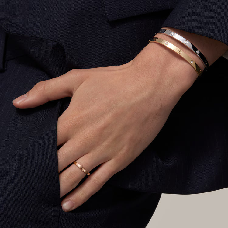 Brazalete mediano de acero inoxidable de 5cm