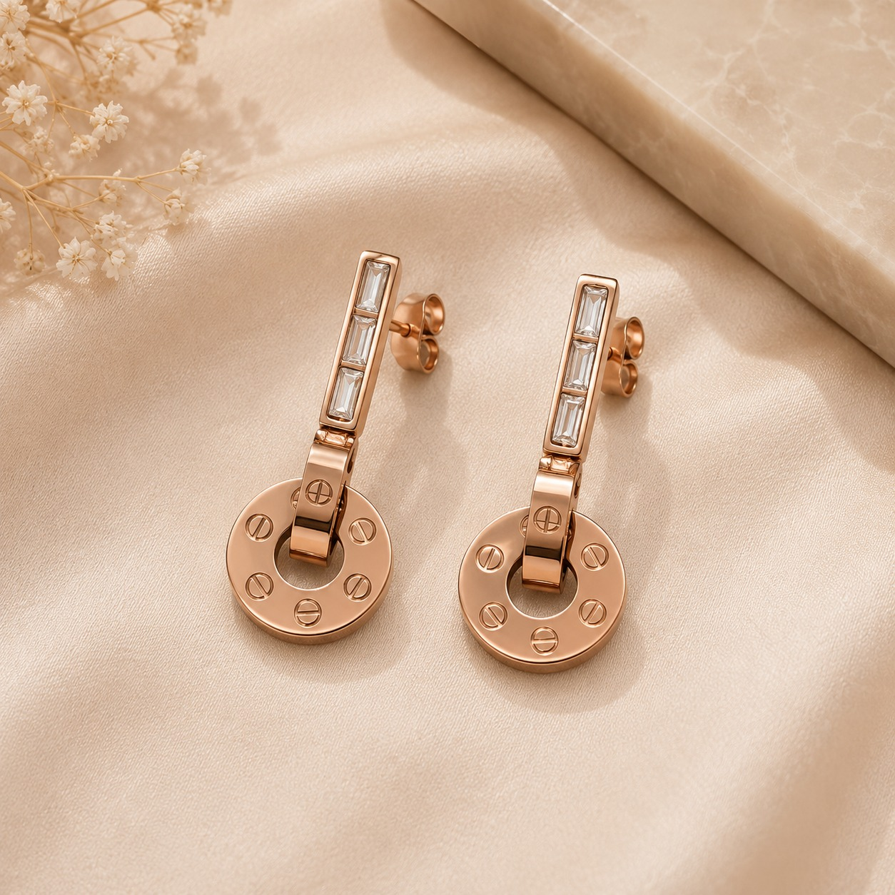 Par de aretes de Acero Inoxidable (88-235)