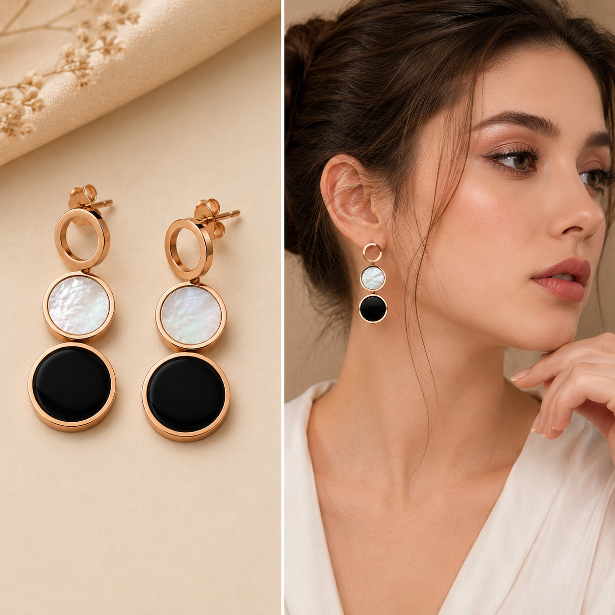 Par de aretes de Acero Inoxidable con Osito (88-239)