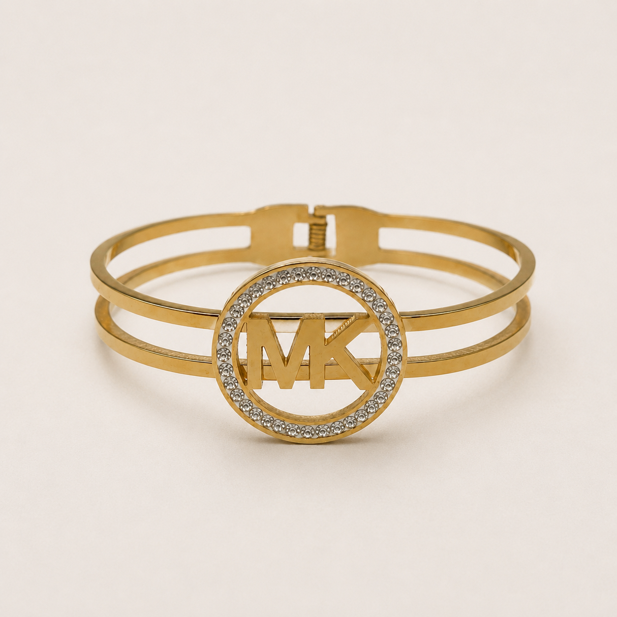 Brazalete de acero inoxidable Dorado de 6cm (88-60)