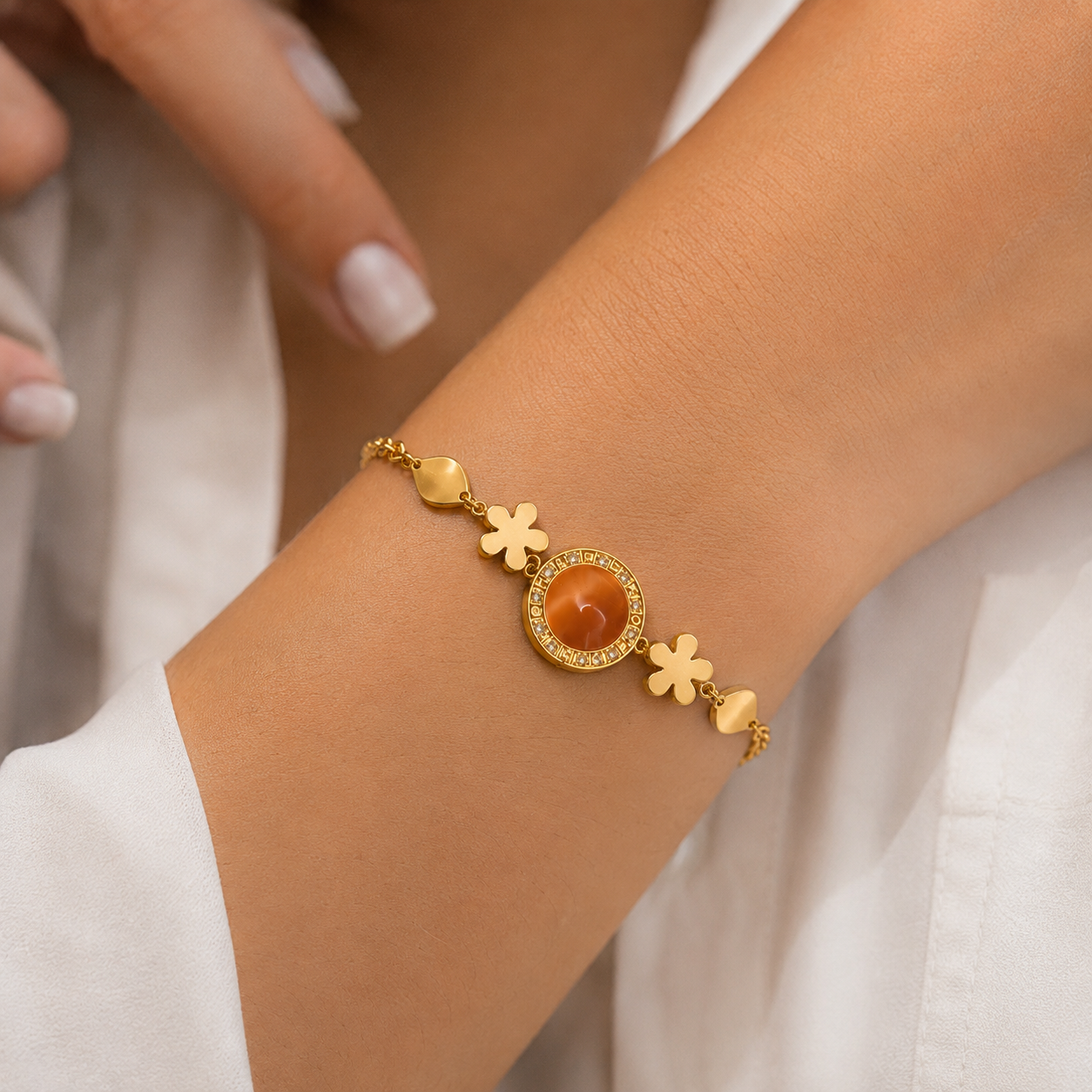 Pulsera de acero inoxidable ajustable (88-18)