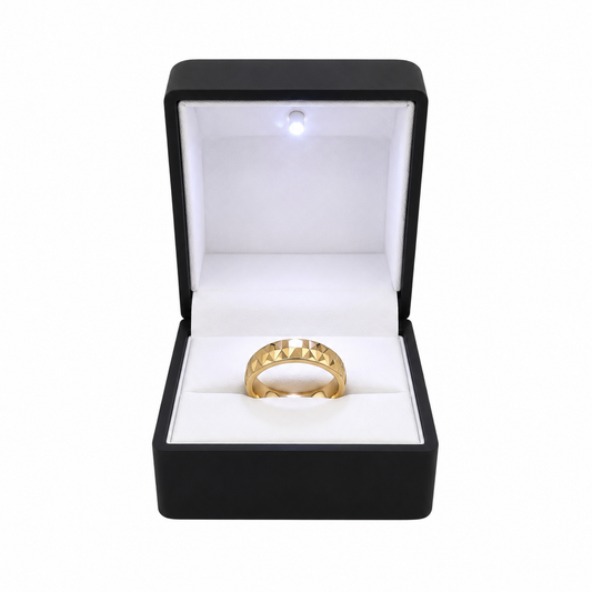 CAJITA LED NEGRO MATE PARA 1 ANILLO (81F-4)