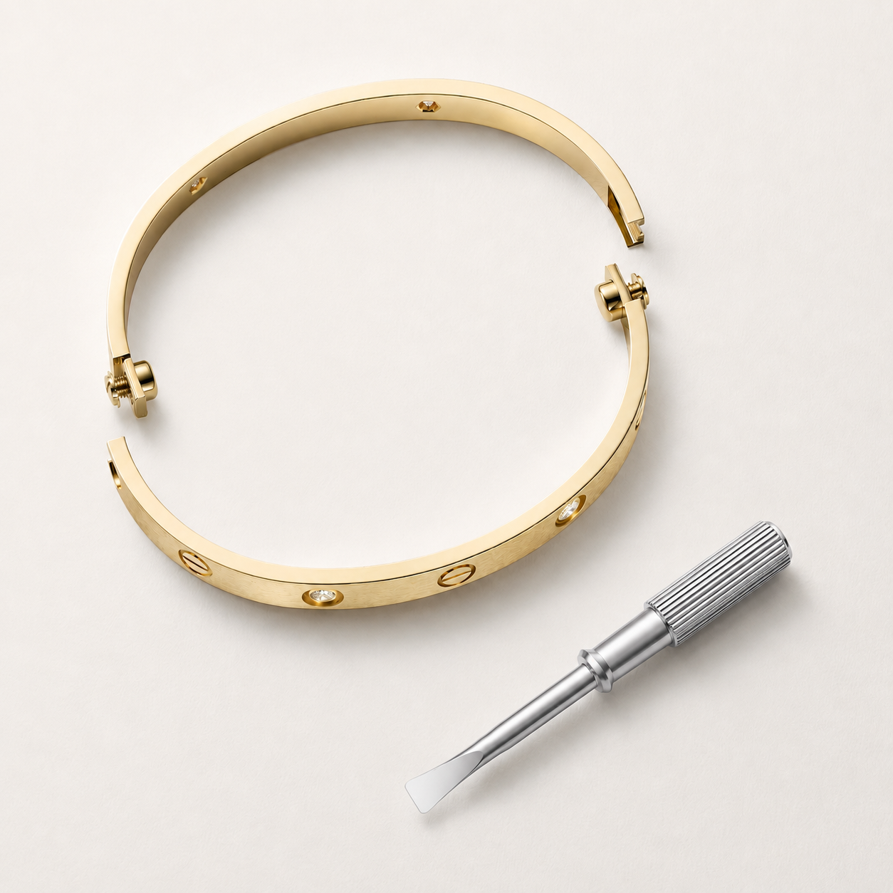 Pulsera tamaño clásico Amarillo Acero quirúrgico (X5A)