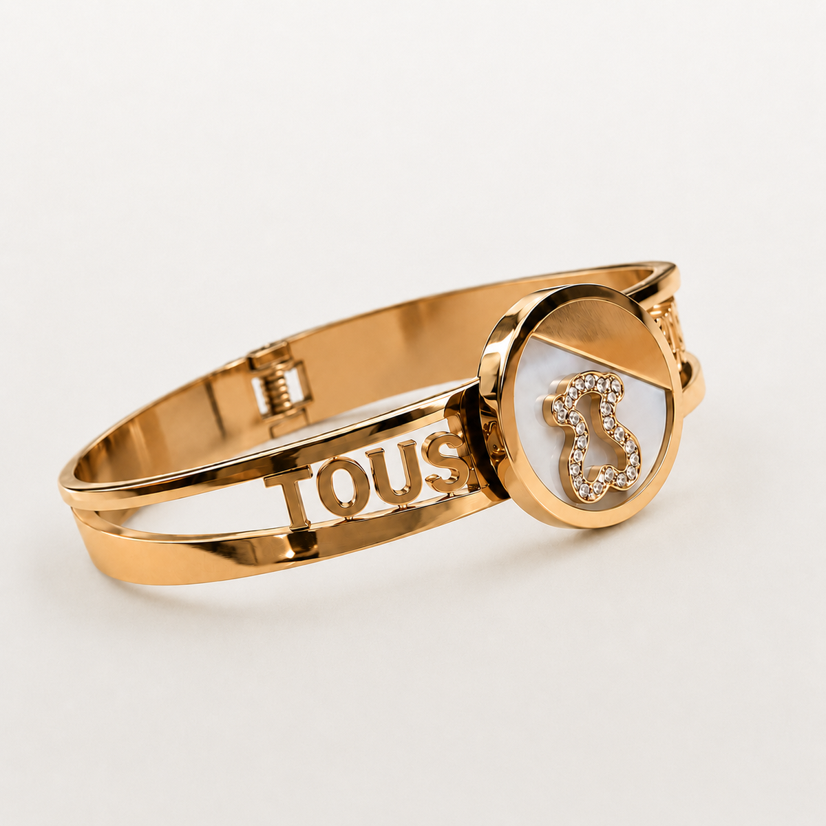 Brazalete de acero inoxidable con osito 6cm (88-56)